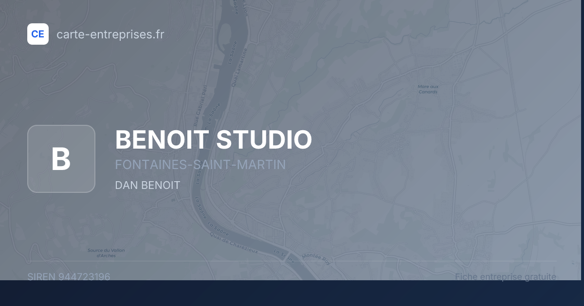 BENOIT STUDIO — 944723196 — fiche entreprise