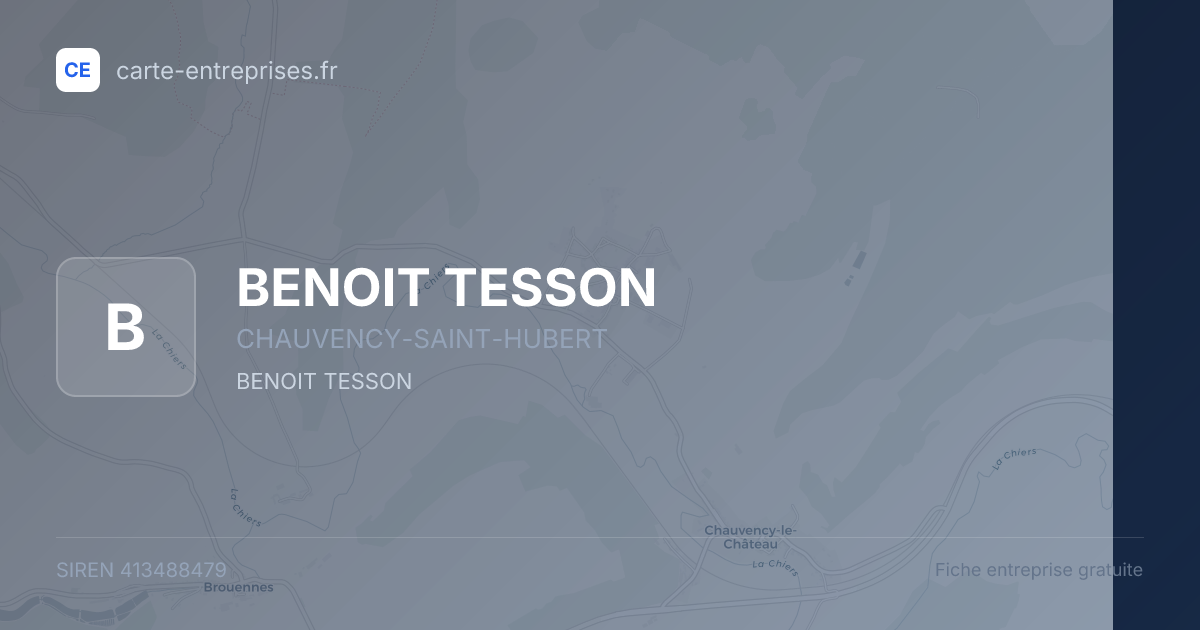 BENOIT TESSON — 413488479 — fiche entreprise