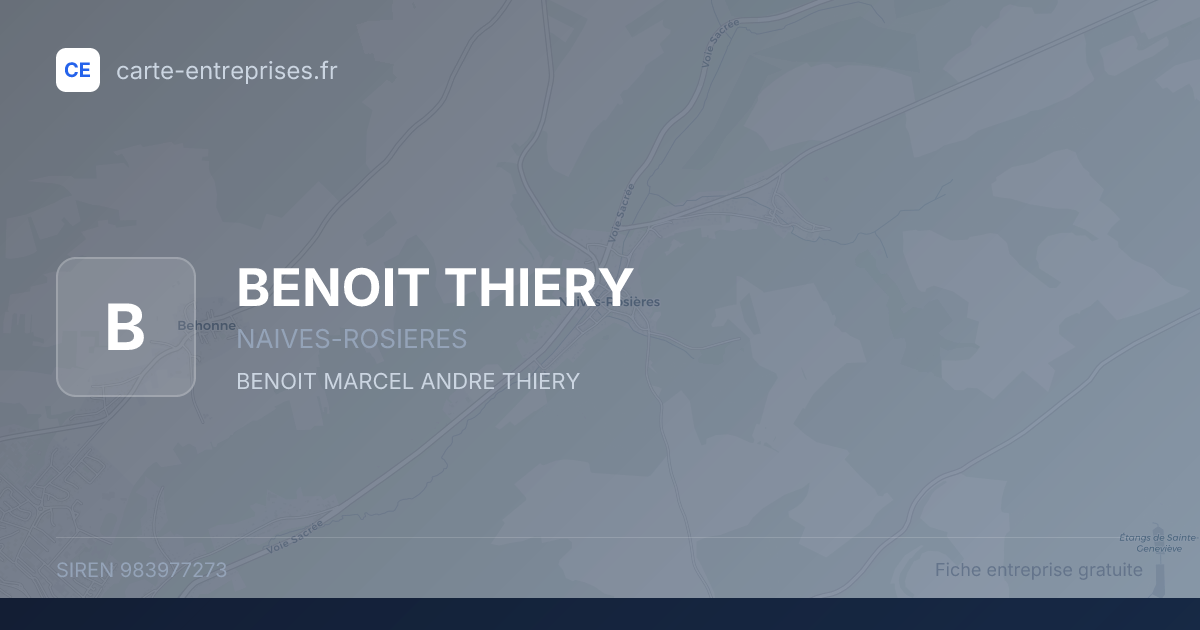 BENOIT THIERY — 983977273 — fiche entreprise