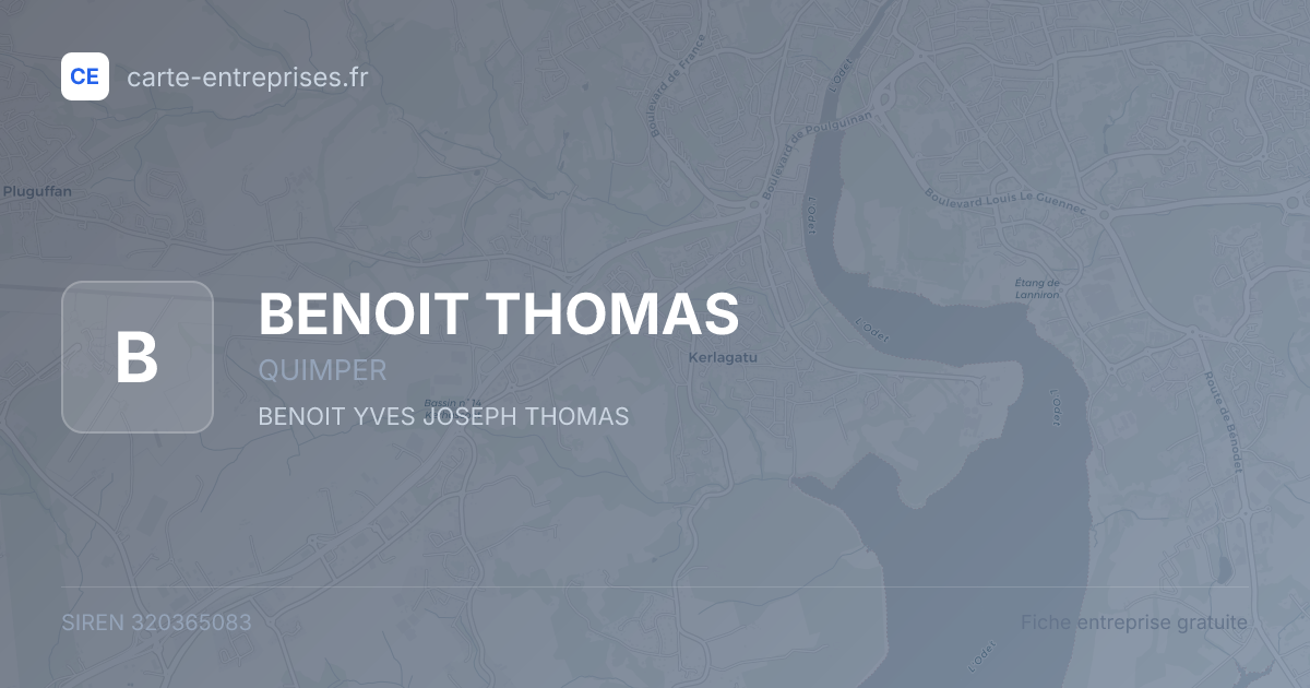 BENOIT THOMAS — 320365083 — fiche entreprise