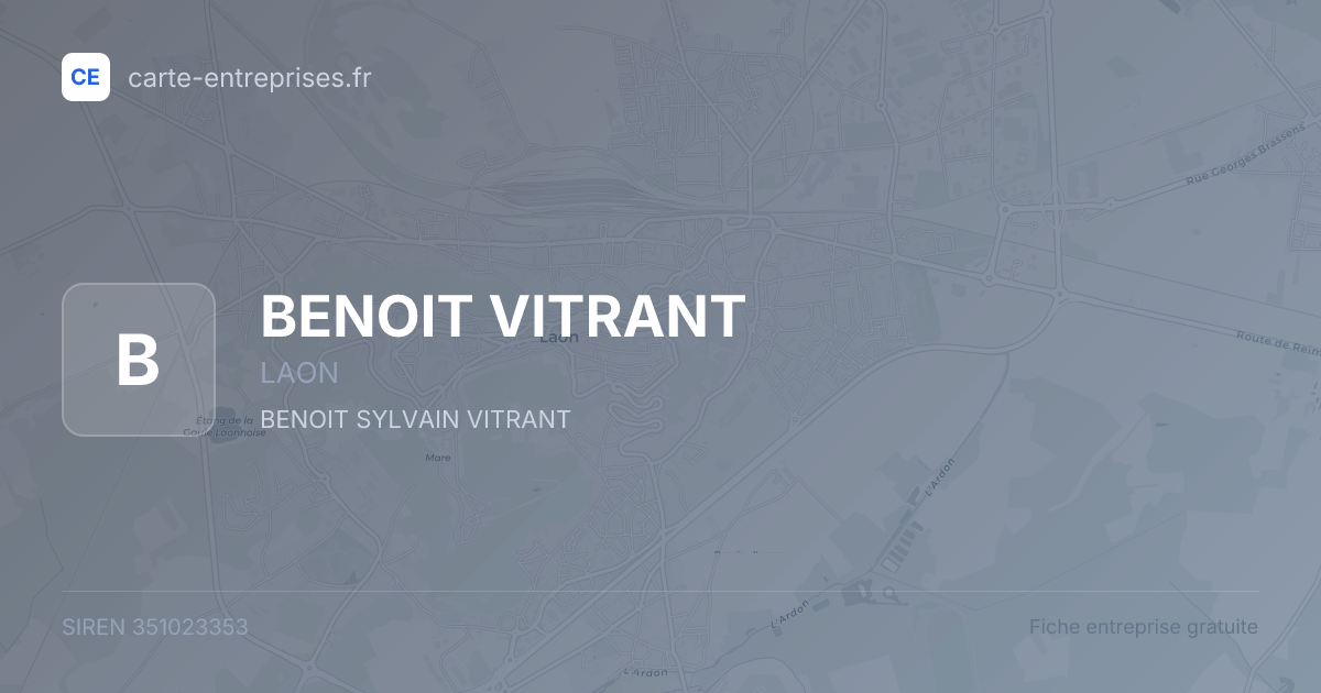 BENOIT VITRANT — 351023353 — fiche entreprise