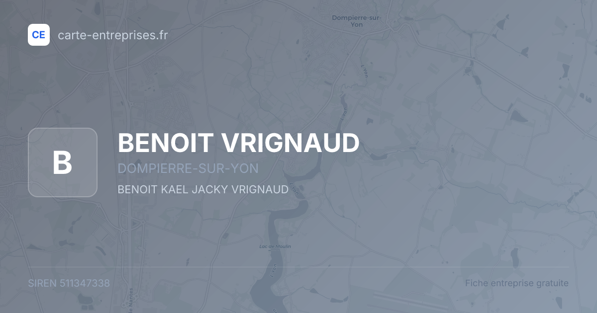 BENOIT VRIGNAUD — 511347338 — fiche entreprise