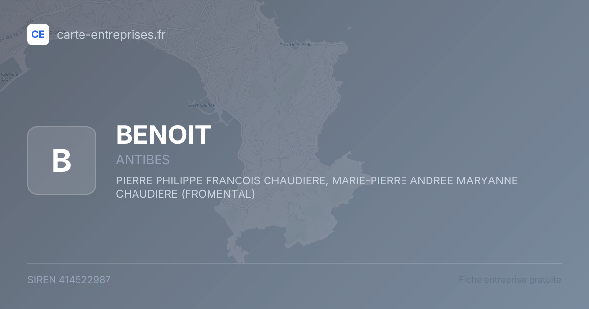 BENOIT — 414522987 — fiche entreprise
