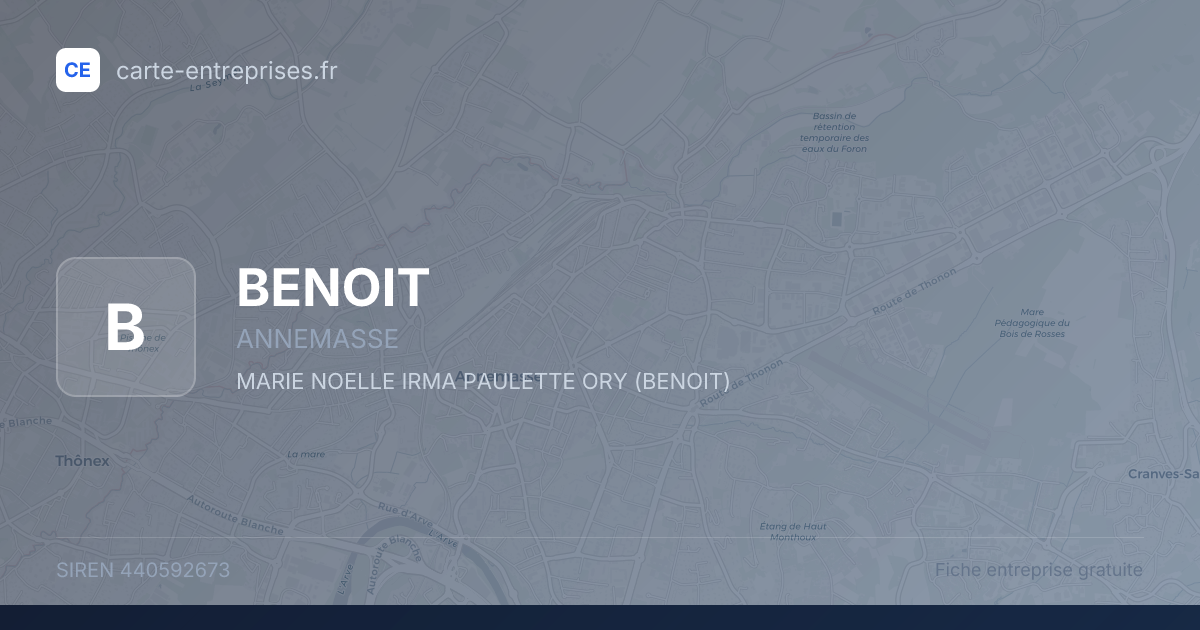 BENOIT — 440592673 — fiche entreprise