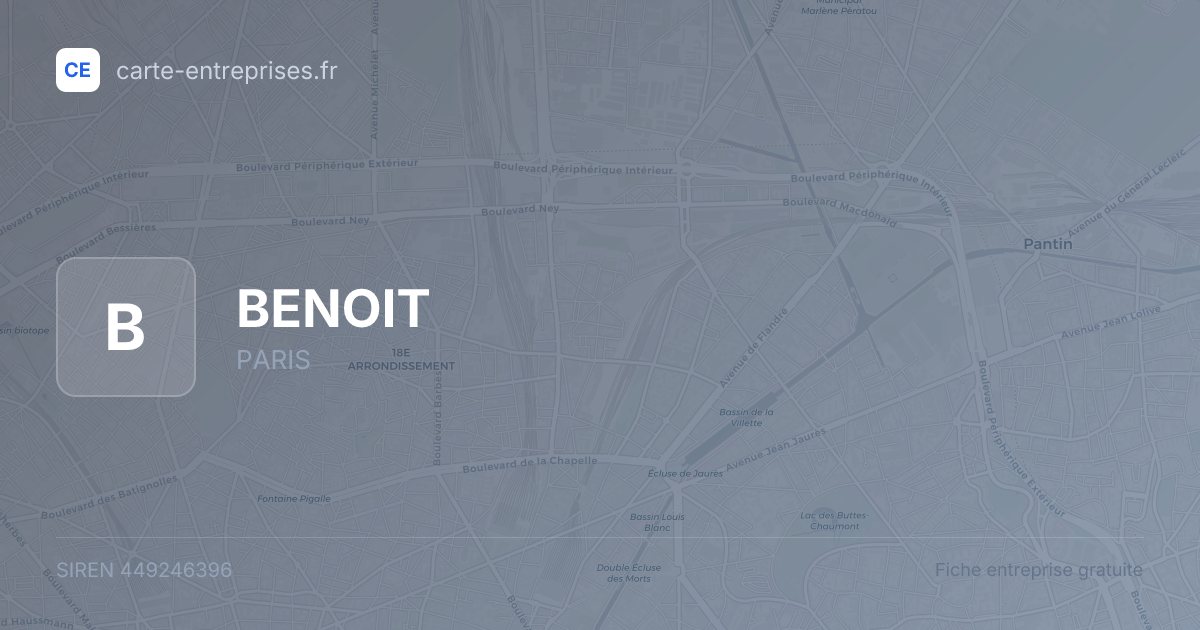 BENOIT — 449246396 — fiche entreprise