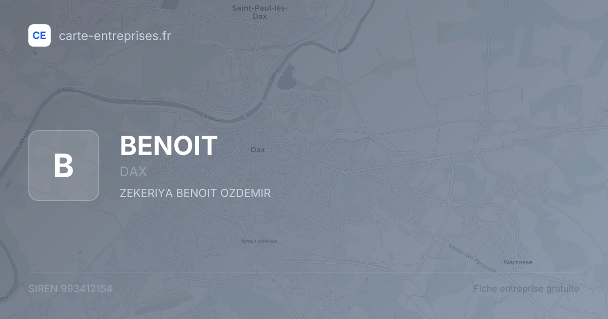 BENOIT — 993412154 — fiche entreprise