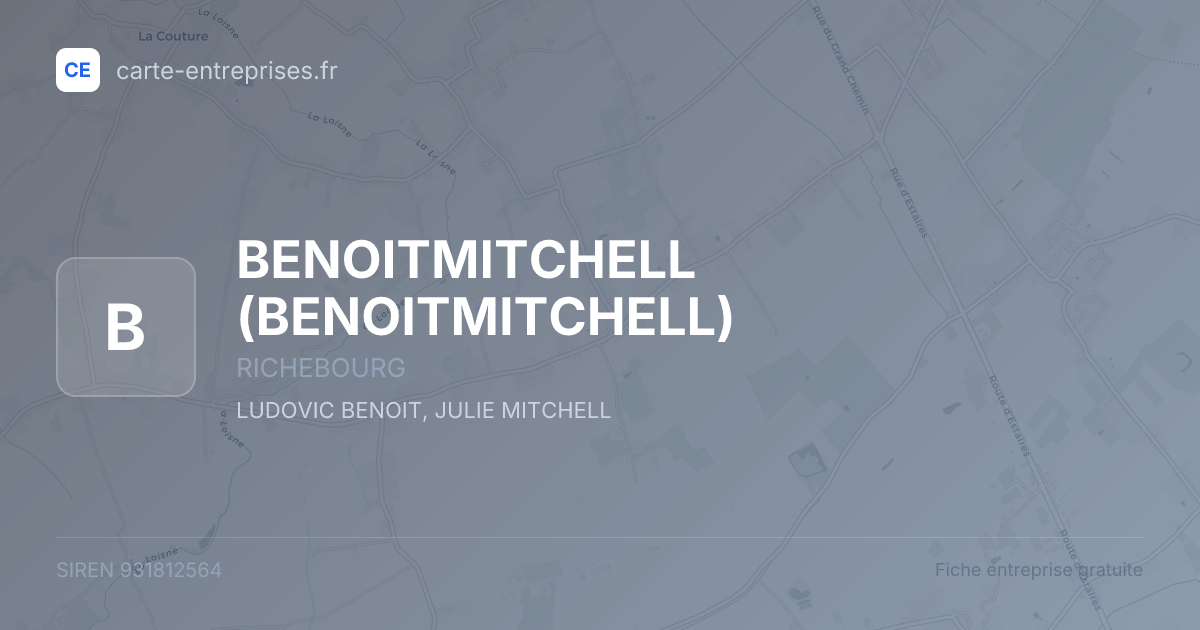 BENOITMITCHELL — 931812564 — fiche entreprise