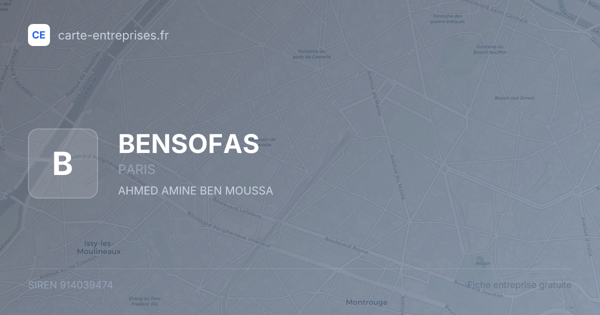 BENSOFAS — 914039474 — fiche entreprise