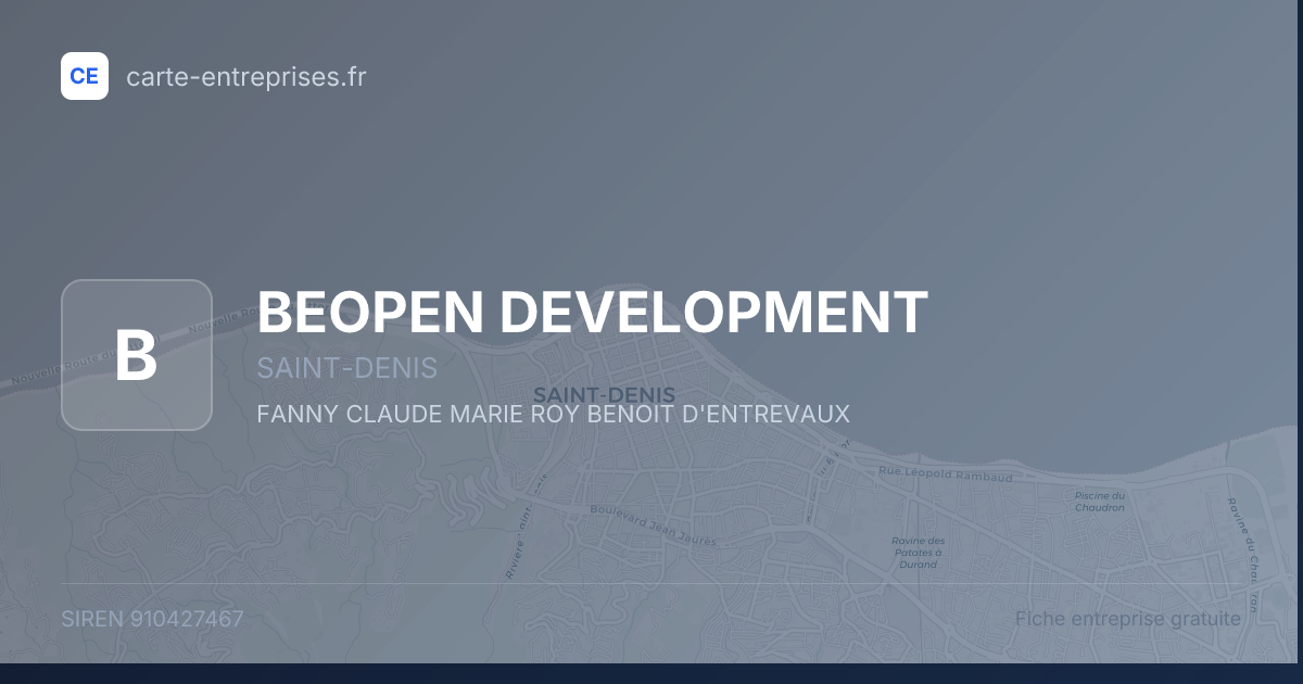 BEOPEN DEVELOPMENT — 910427467 — fiche entreprise