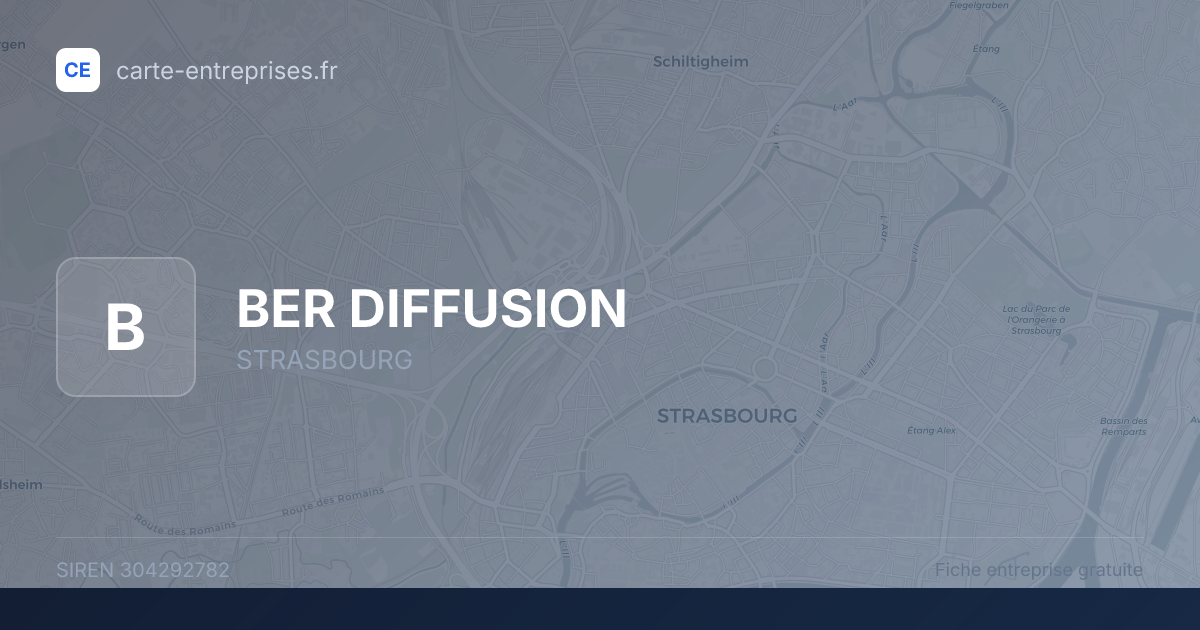 BER DIFFUSION — 304292782 — fiche entreprise