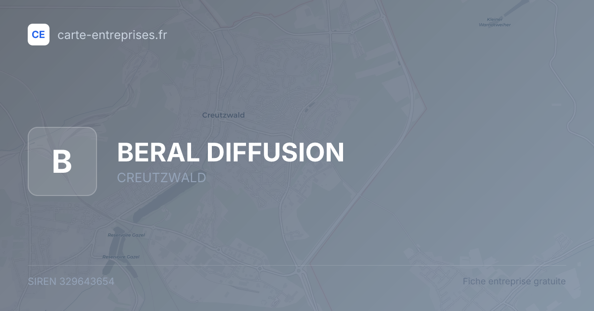 BERAL DIFFUSION — 329643654 — fiche entreprise