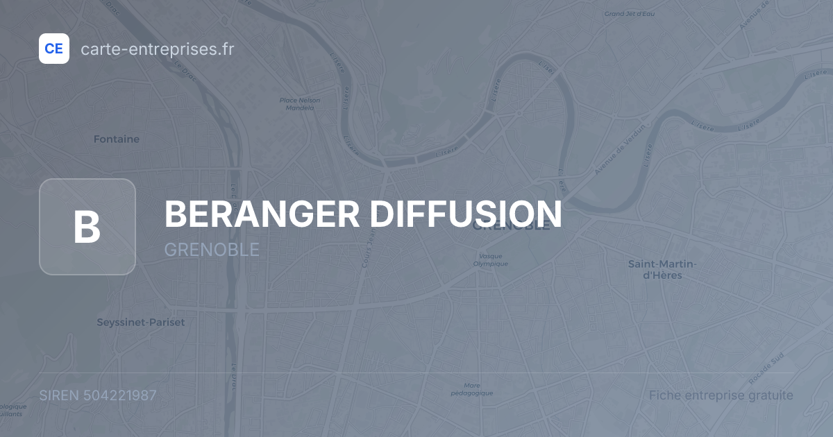 BERANGER DIFFUSION — 504221987 — fiche entreprise