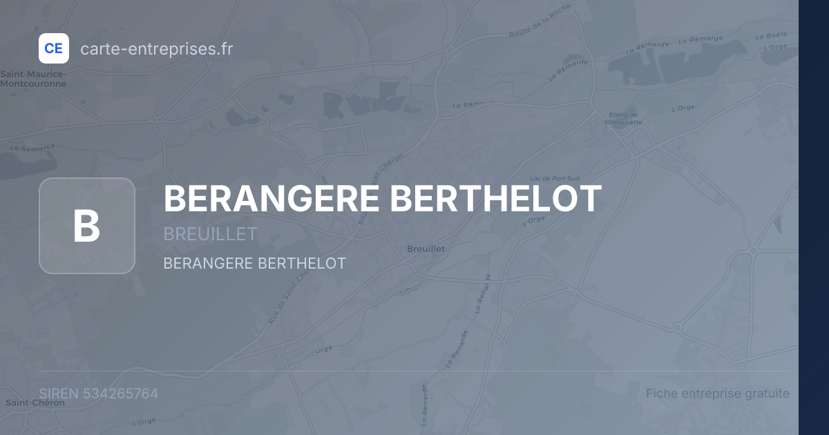 BERANGERE BERTHELOT — 534265764 — fiche entreprise