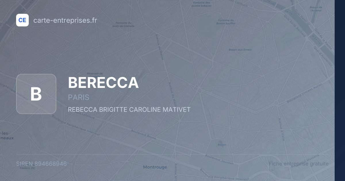 BERECCA — 894668946 — fiche entreprise