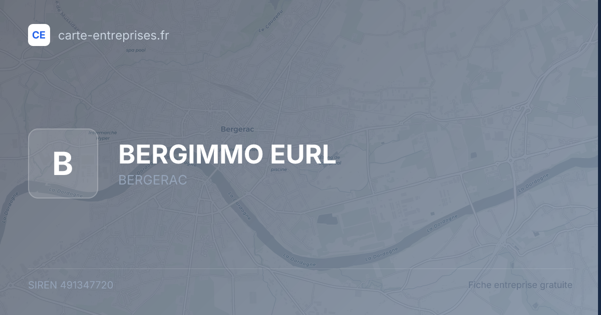 BERGIMMO EURL — 491347720 — fiche entreprise