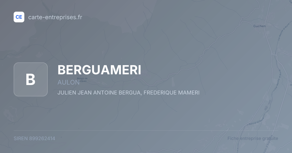 BERGUAMERI — 899262414 — fiche entreprise