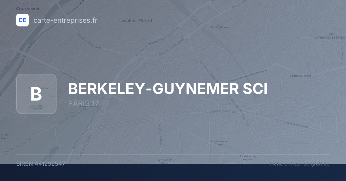 BERKELEY-GUYNEMER SCI — 441292547 — fiche entreprise