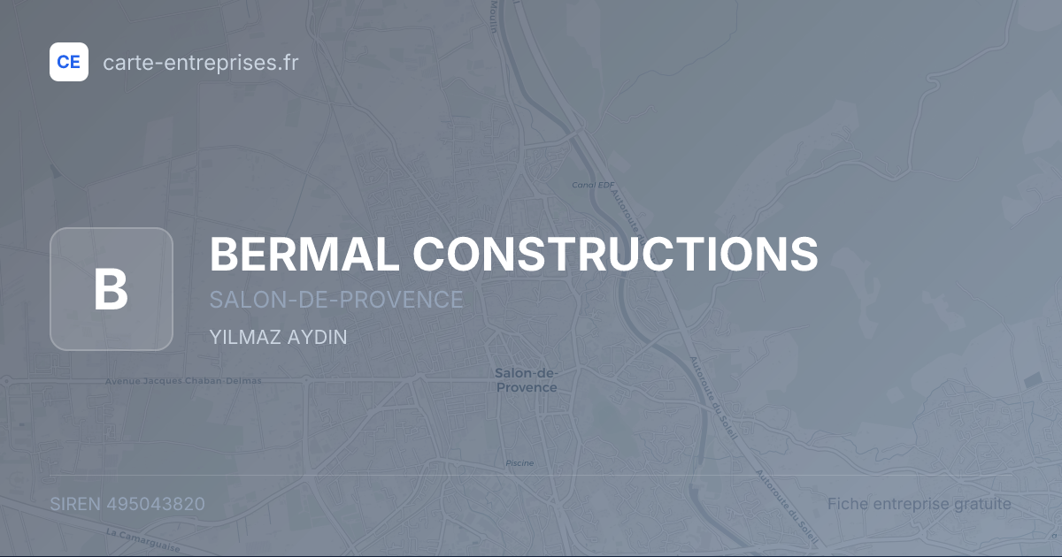 BERMAL CONSTRUCTIONS — 495043820 — fiche entreprise