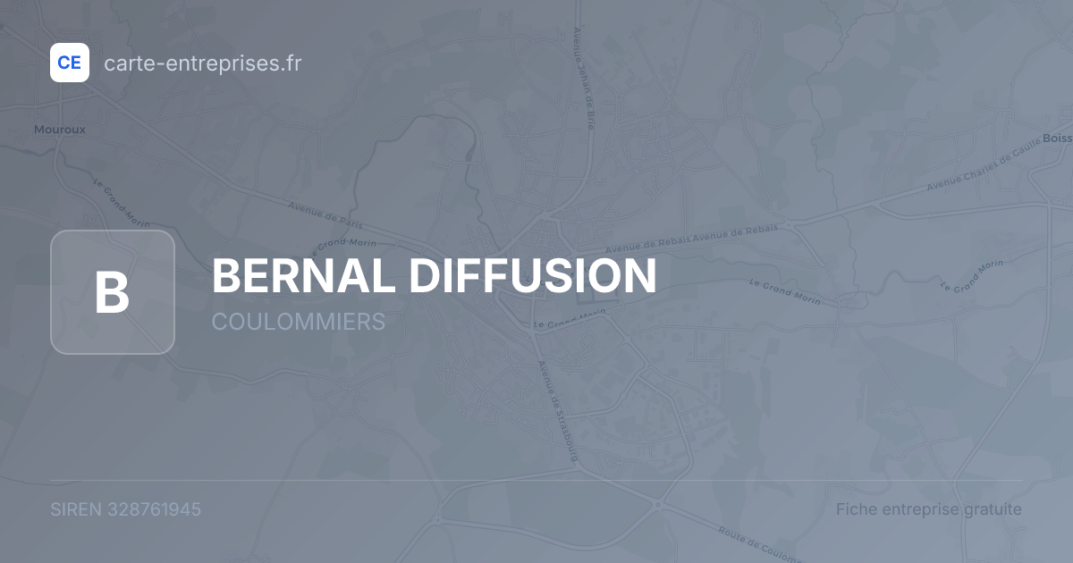 BERNAL DIFFUSION — 328761945 — fiche entreprise