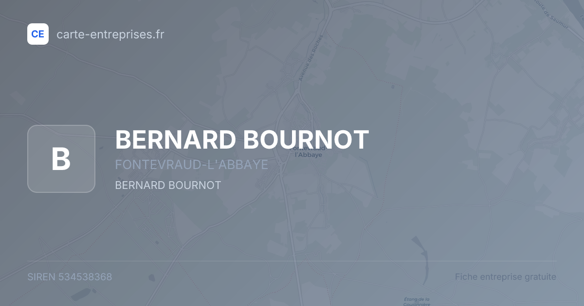 BERNARD BOURNOT — 534538368 — fiche entreprise
