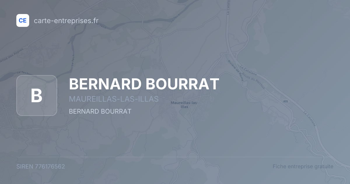 BERNARD BOURRAT — 776176562 — fiche entreprise