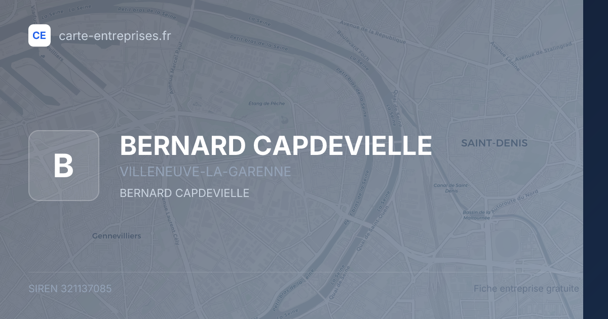 BERNARD CAPDEVIELLE — 321137085 — fiche entreprise