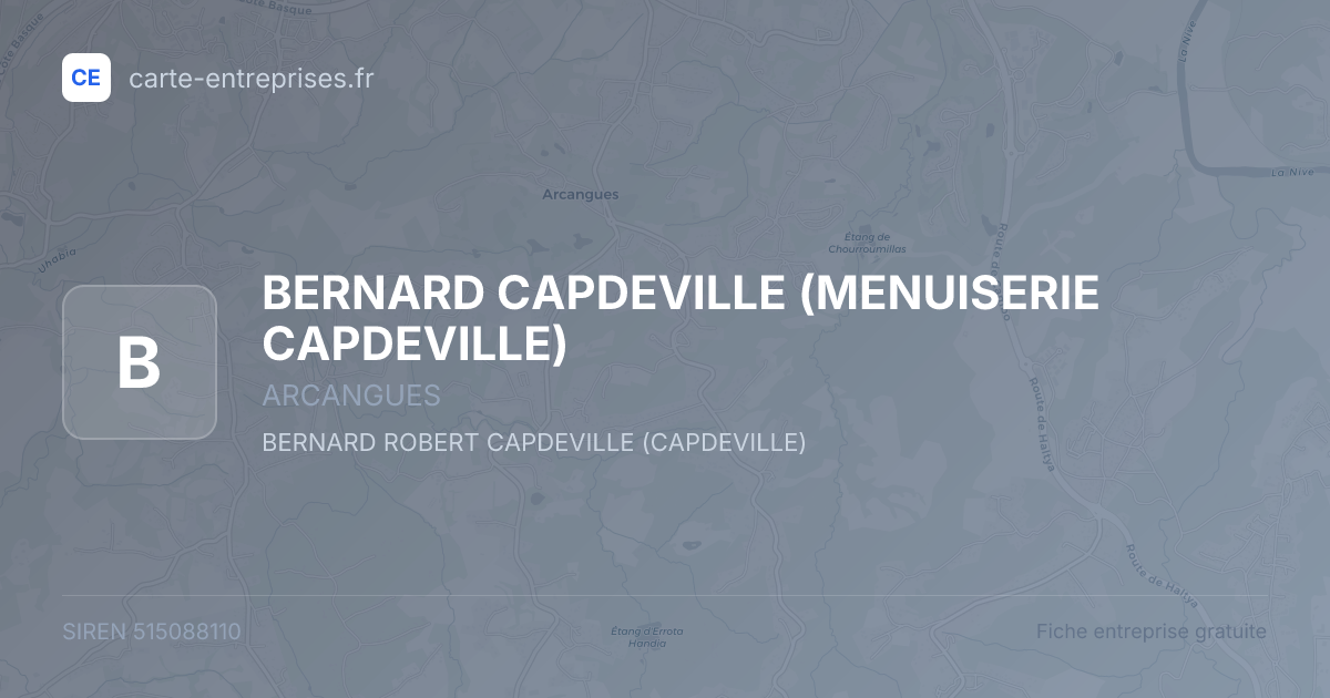 BERNARD CAPDEVILLE (MENUISERIE CAPDEVILLE) — 515088110 — fiche entreprise
