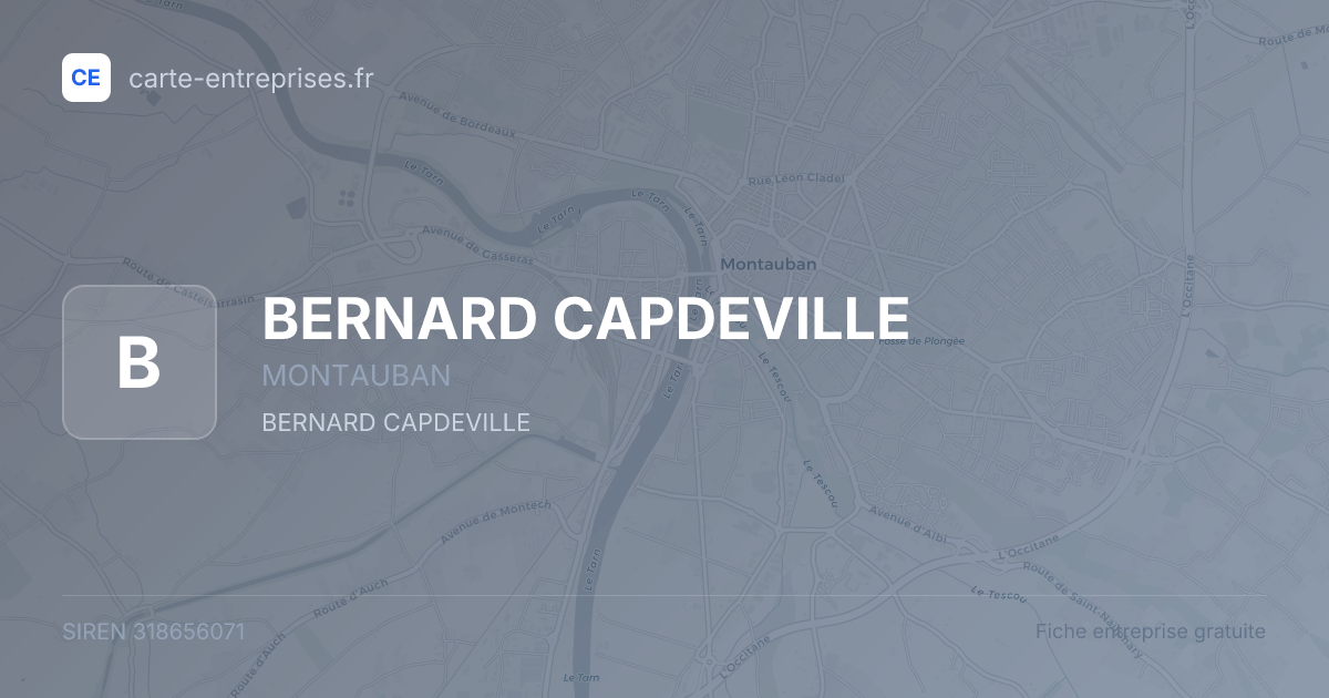 BERNARD CAPDEVILLE — 318656071 — fiche entreprise