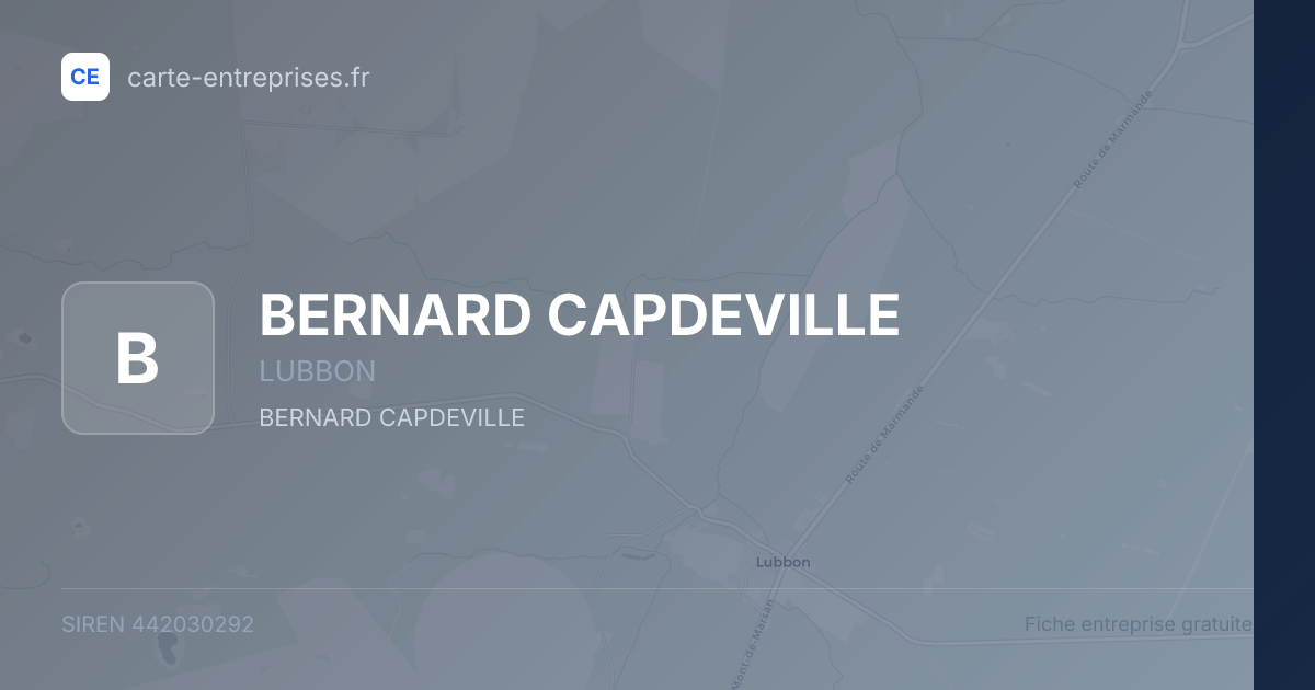 BERNARD CAPDEVILLE — 442030292 — fiche entreprise