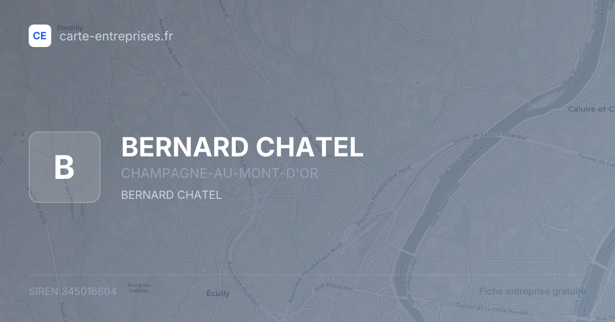 BERNARD CHATEL — 345016604 — fiche entreprise