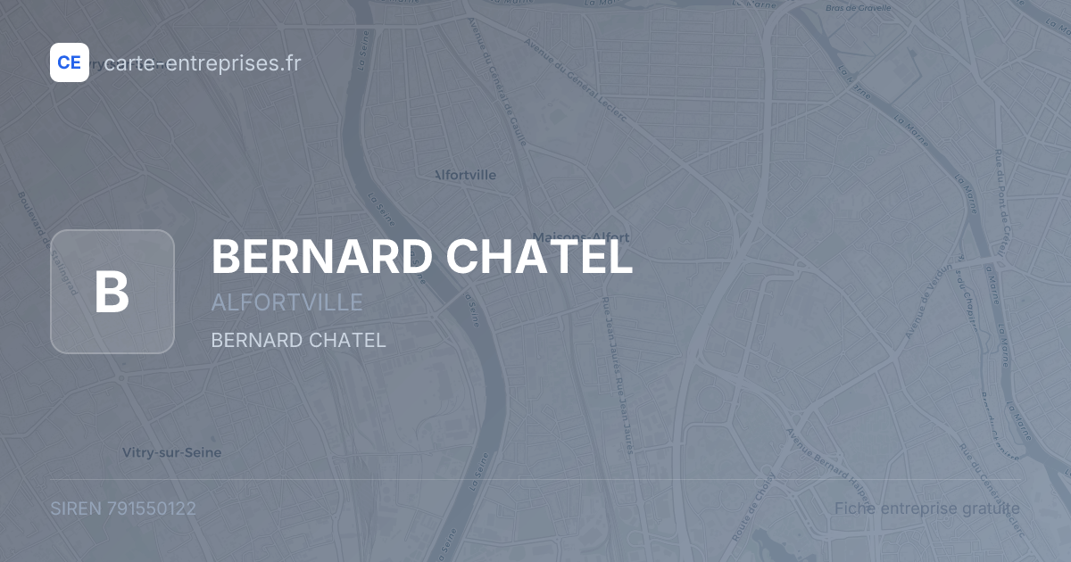 BERNARD CHATEL — 791550122 — fiche entreprise