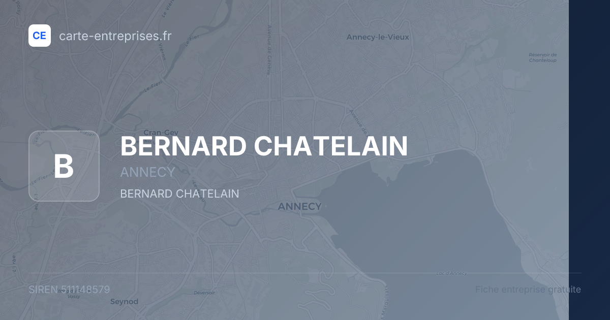 BERNARD CHATELAIN — 511148579 — fiche entreprise