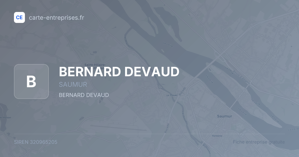 BERNARD DEVAUD — 320965205 — fiche entreprise