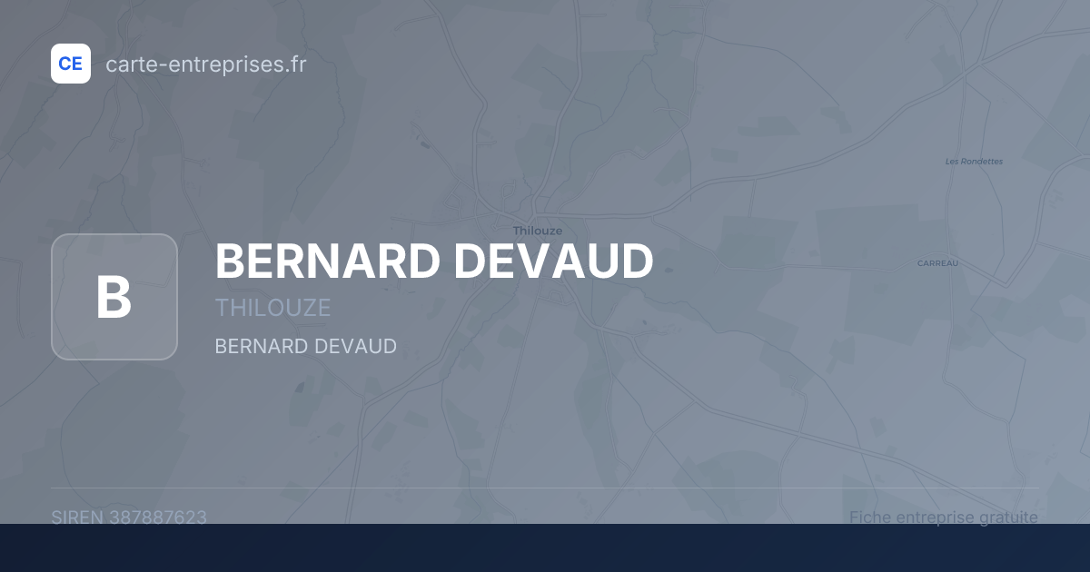 BERNARD DEVAUD — 387887623 — fiche entreprise