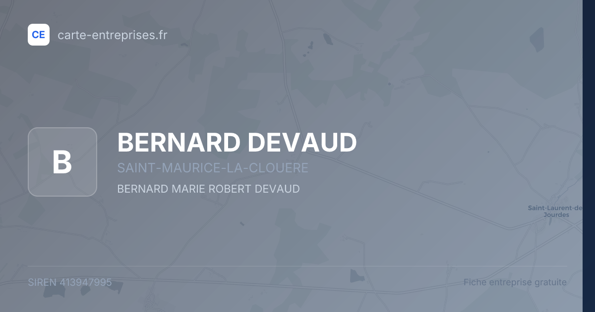 BERNARD DEVAUD — 413947995 — fiche entreprise