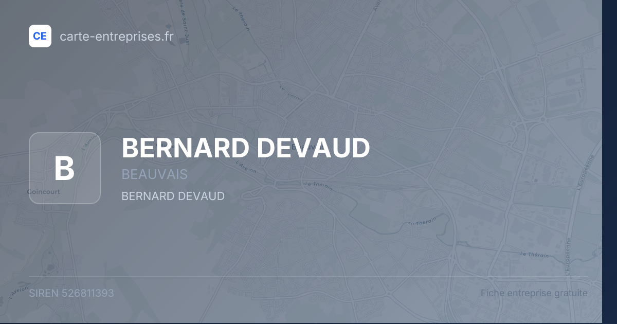 BERNARD DEVAUD — 526811393 — fiche entreprise