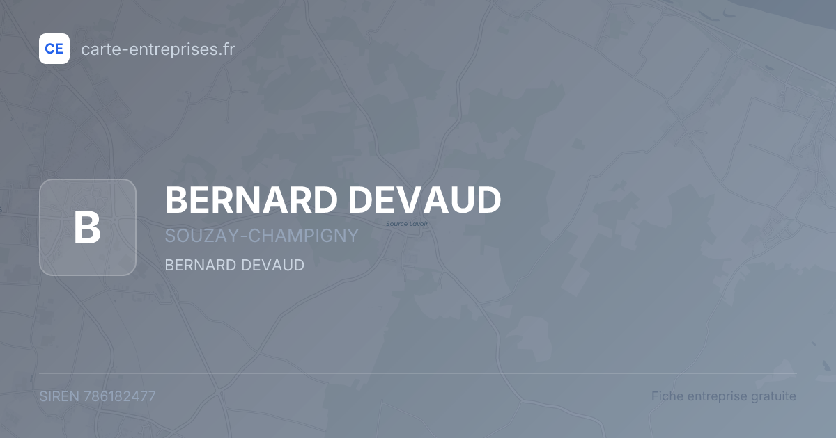 BERNARD DEVAUD — 786182477 — fiche entreprise