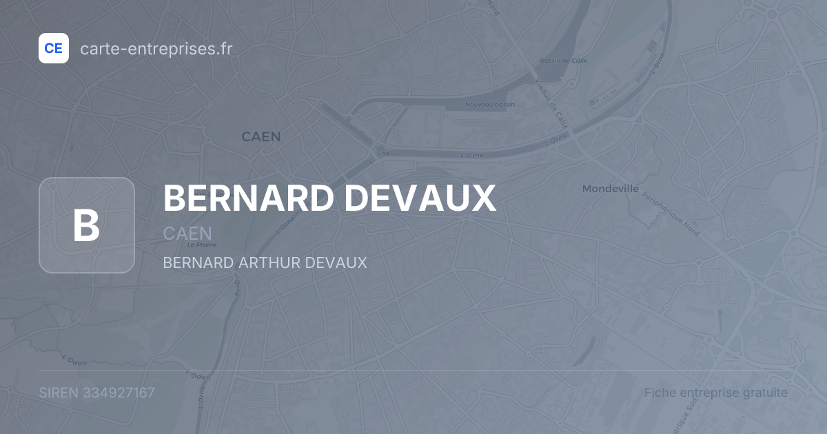 BERNARD DEVAUX — 334927167 — fiche entreprise