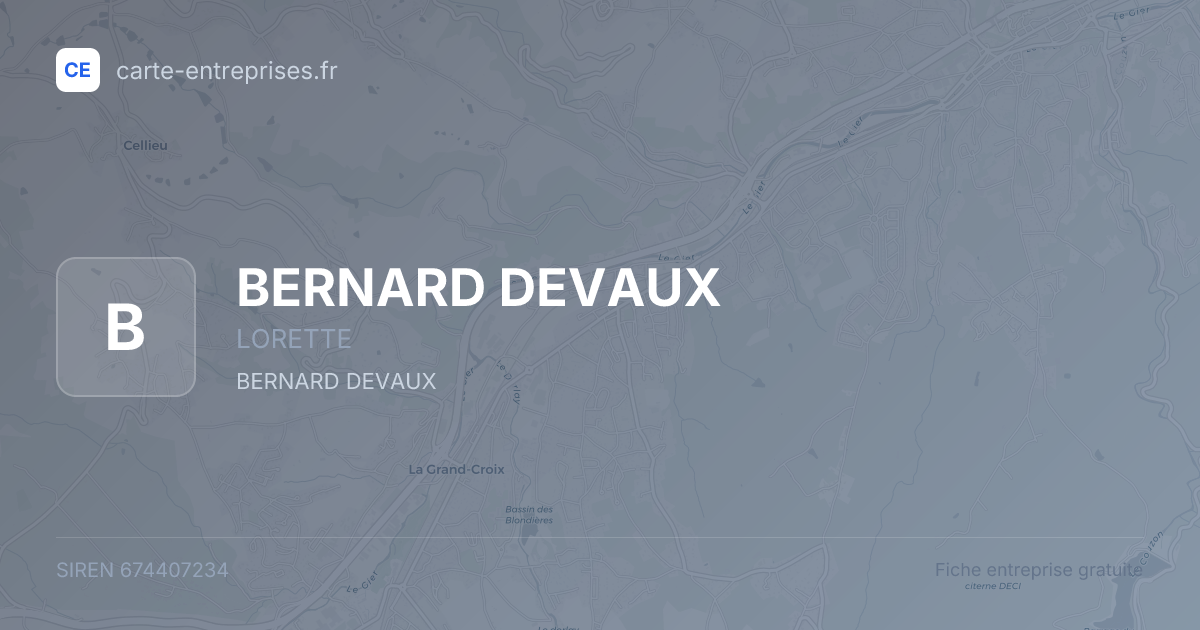 BERNARD DEVAUX — 674407234 — fiche entreprise