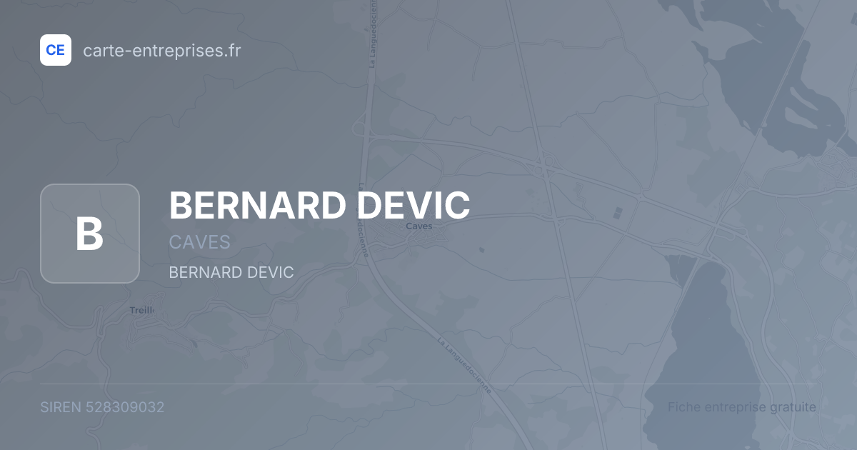 BERNARD DEVIC — 528309032 — fiche entreprise