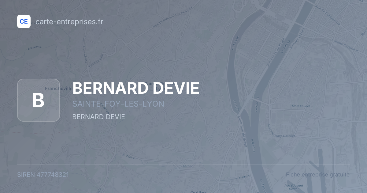 BERNARD DEVIE — 477748321 — fiche entreprise
