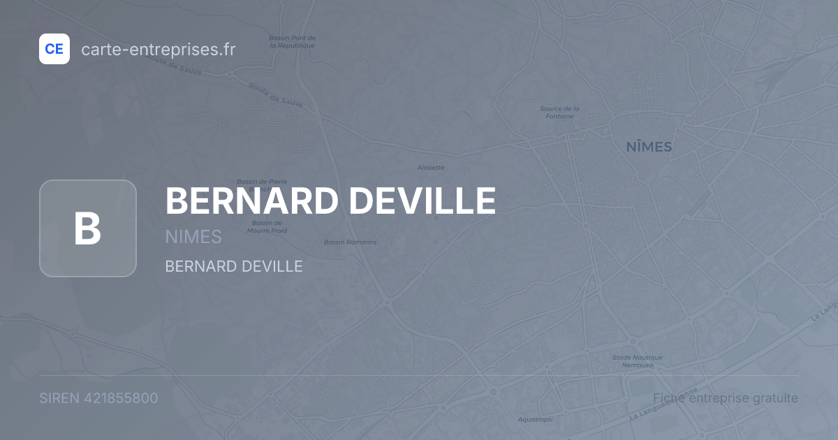 BERNARD DEVILLE — 421855800 — fiche entreprise