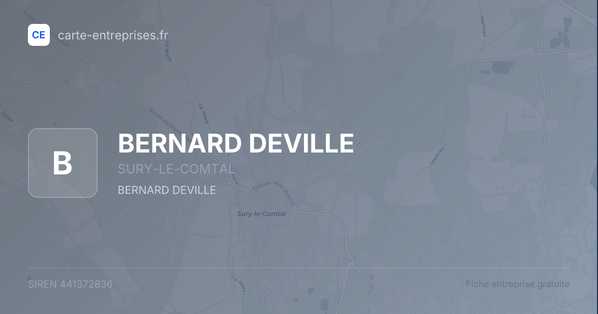 BERNARD DEVILLE — 441372836 — fiche entreprise