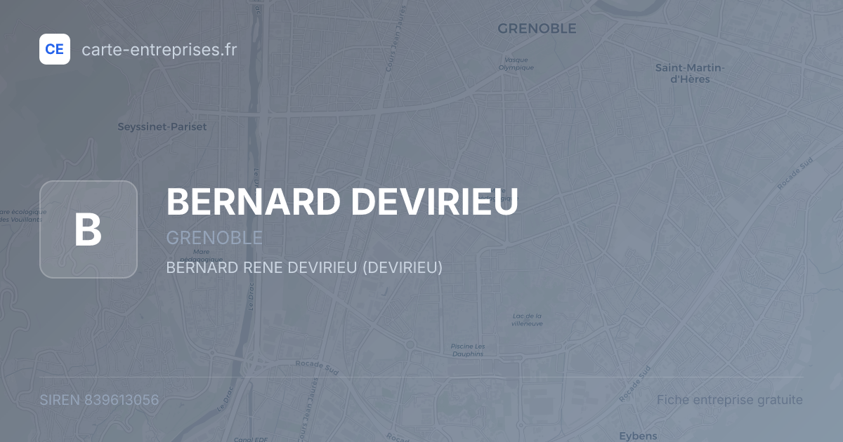 BERNARD DEVIRIEU — 839613056 — fiche entreprise