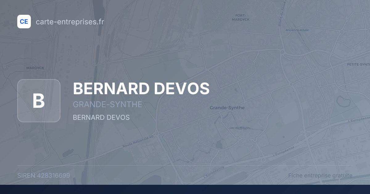 BERNARD DEVOS — 428316699 — fiche entreprise