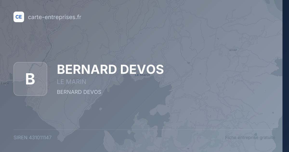 BERNARD DEVOS — 431011147 — fiche entreprise