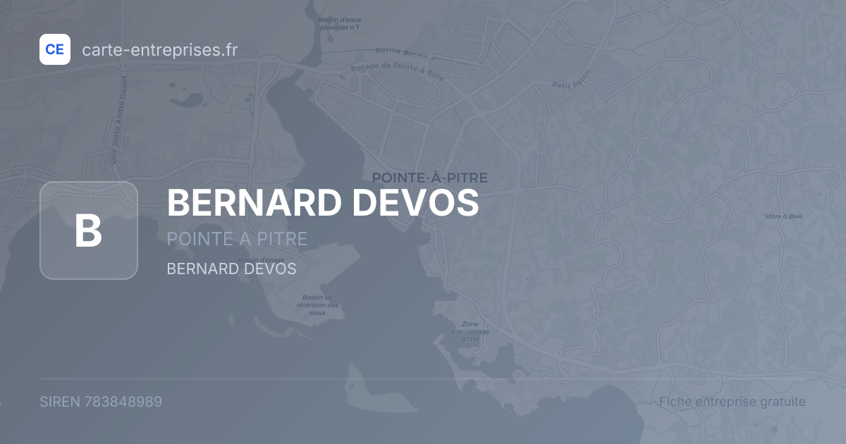 BERNARD DEVOS — 783848989 — fiche entreprise