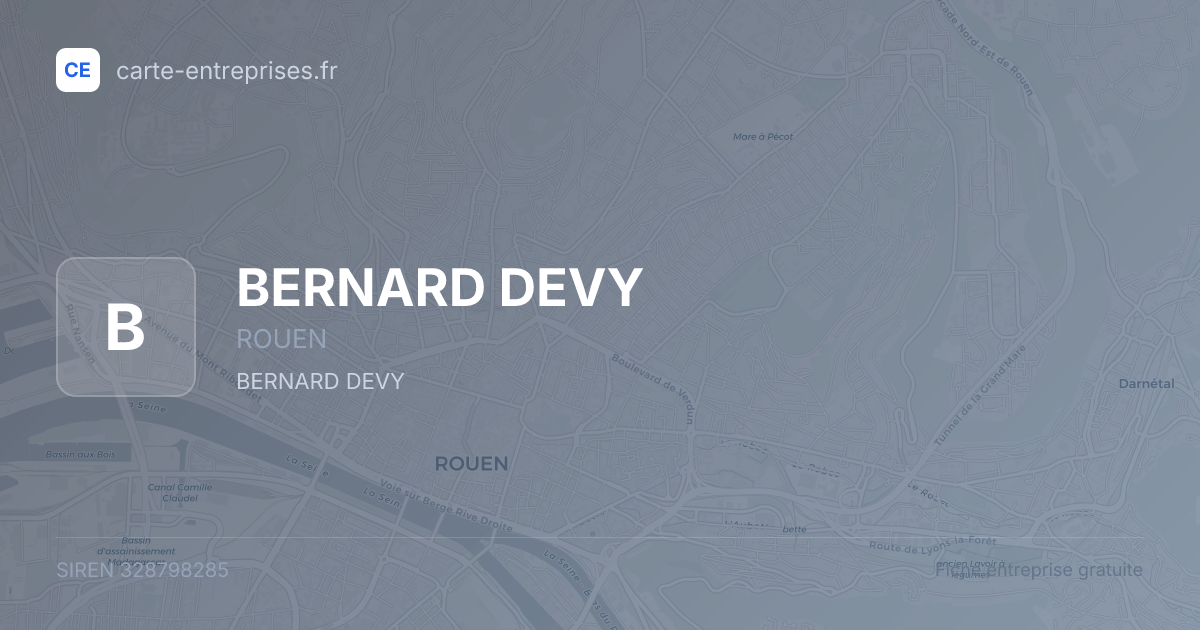 BERNARD DEVY — 328798285 — fiche entreprise