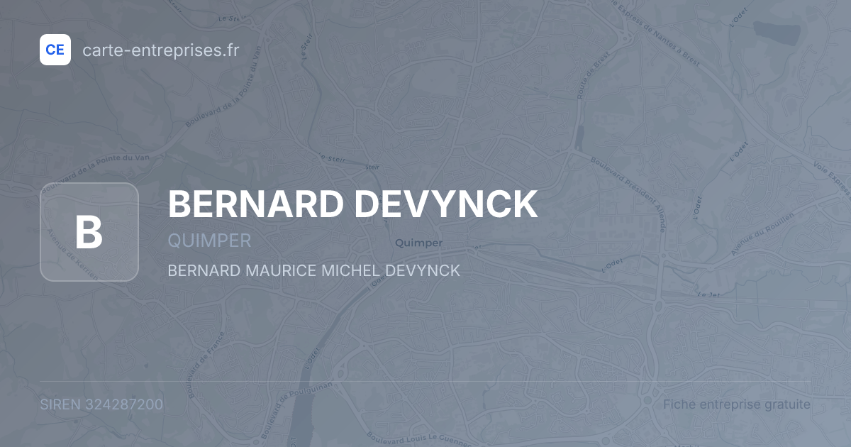 BERNARD DEVYNCK — 324287200 — fiche entreprise