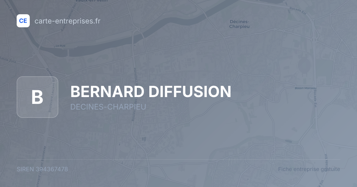 BERNARD DIFFUSION — 394367478 — fiche entreprise